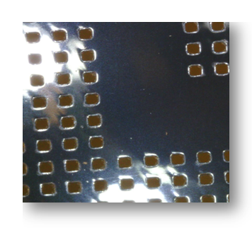 SMD-Schablone mit mit Nanoversiegelung nach 40 prints